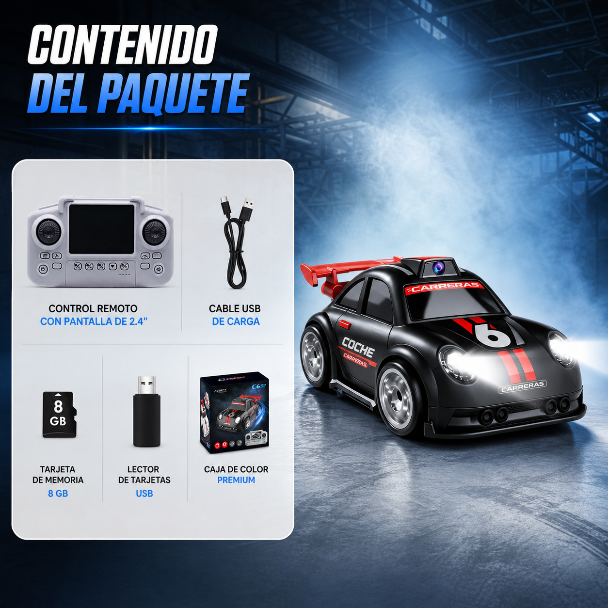 Coche Drift RC con Cámara FPV